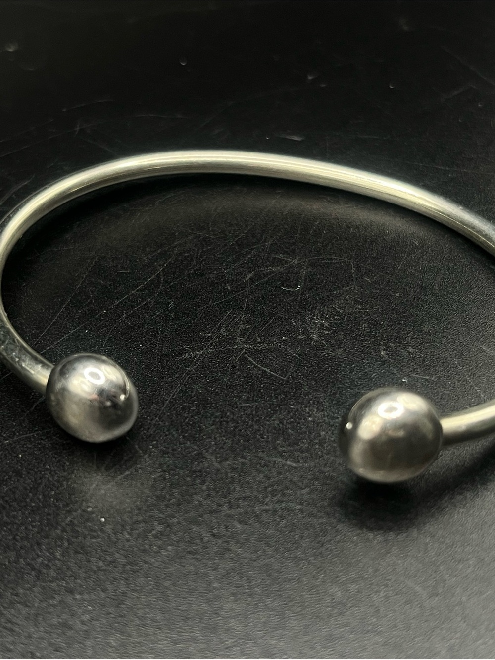 Authentic QRay Silver-Tone Ionized Wellness Open-Cuff Bracelet
